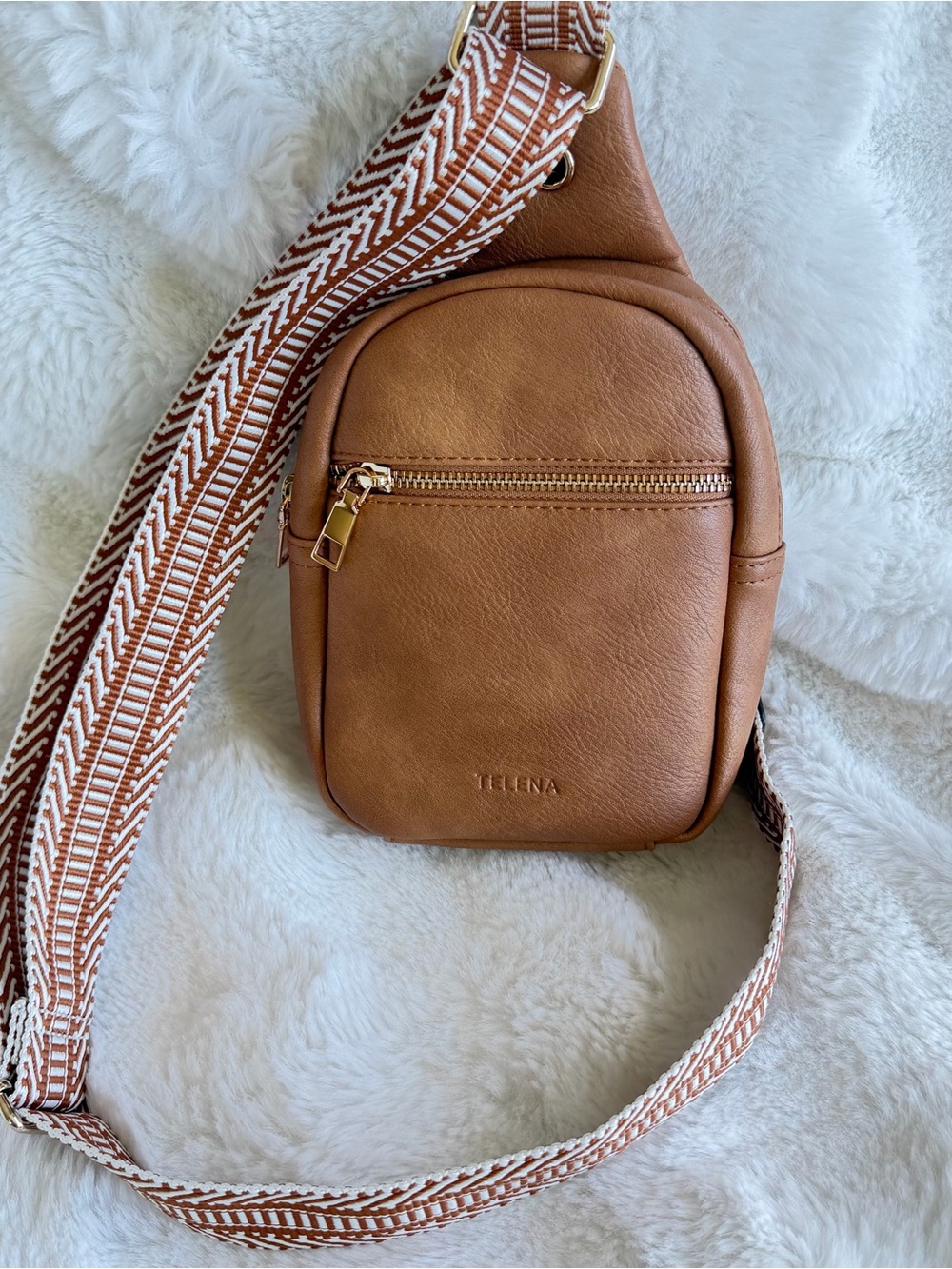 ✨ Telena Small Crossbody Sling Bag With  Guitar Strap.